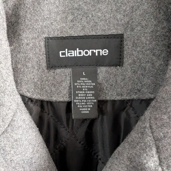 NWT Claiborne Men's Peacoat - Picture 3 of 8